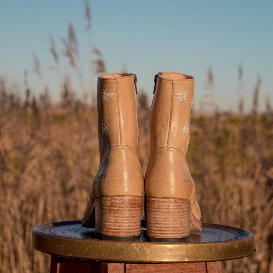 camel ankle boots