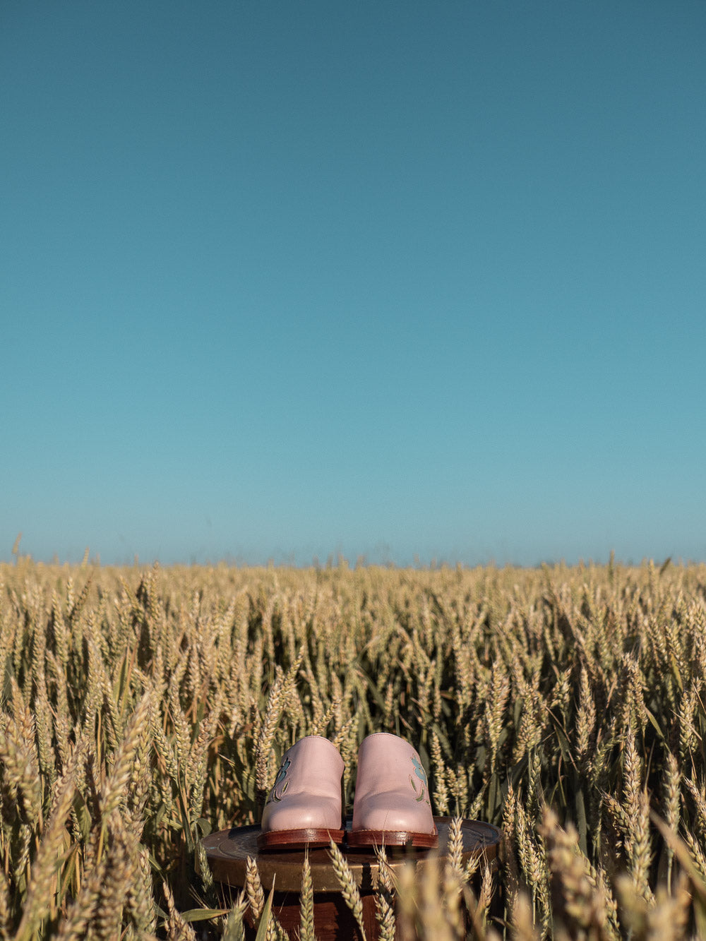 Sendra flower clogs mules pink