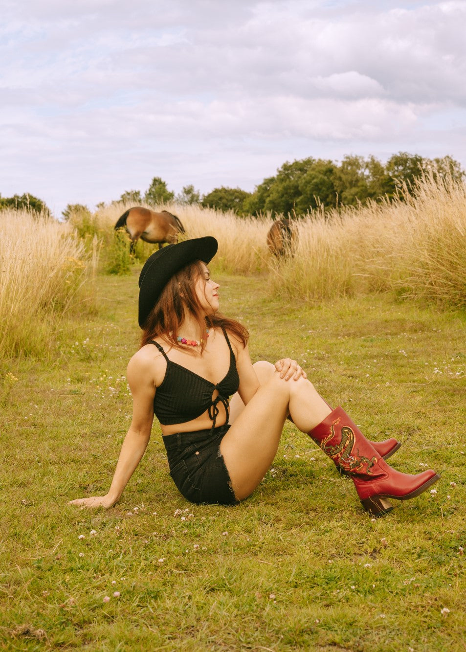 Naga Boots in Bordeaux Red