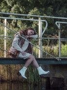 Sendra flower ankle boots white dandelie